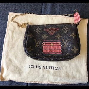 LOUIS VUITTON Monogram Trunks&Locks Mini Pochette